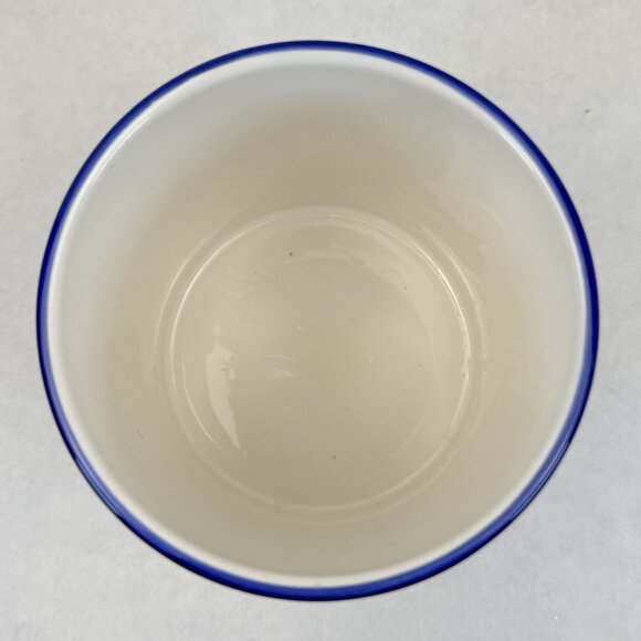 Hand-Painted Ceramic Snowman Christmas Tree Jar Candle Holder with Shade Blue Lg - Picture 5 of 13